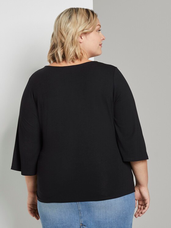 Bluse mit Knoten-Detail - Frauen - Deep Black Bluse mit Knoten-Detail - Frauen - Deep Black - 2 - My True Me
