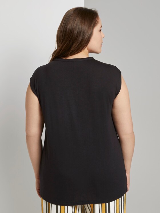 Ärmellose Bluse mit Schleifen-Detail - Frauen - Deep Black Ärmellose Bluse mit Schleifen-Detail - Frauen - Deep Black - 2 - My True Me