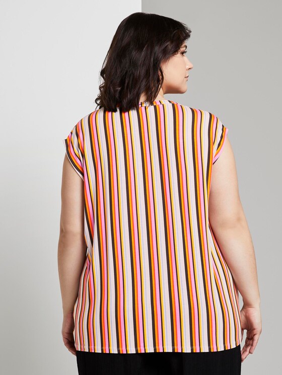 Ärmellose Bluse mit Schleifen-Detail - Frauen - mutlicolor stripe Ärmellose Bluse mit Schleifen-Detail - Frauen - mutlicolor stripe - 2 - My True Me