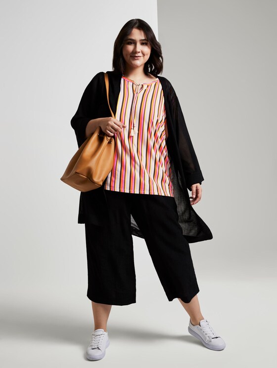 Ärmellose Bluse mit Schleifen-Detail - Frauen - mutlicolor stripe Ärmellose Bluse mit Schleifen-Detail - Frauen - mutlicolor stripe - 3 - My True Me