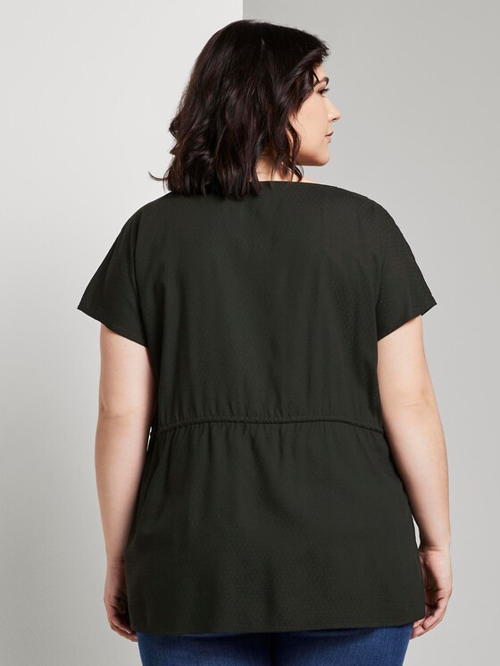 Fließende Bluse mit Quasten-Details - Frauen - Deep Black Fließende Bluse mit Quasten-Details - Frauen - Deep Black - 2 - My True Me