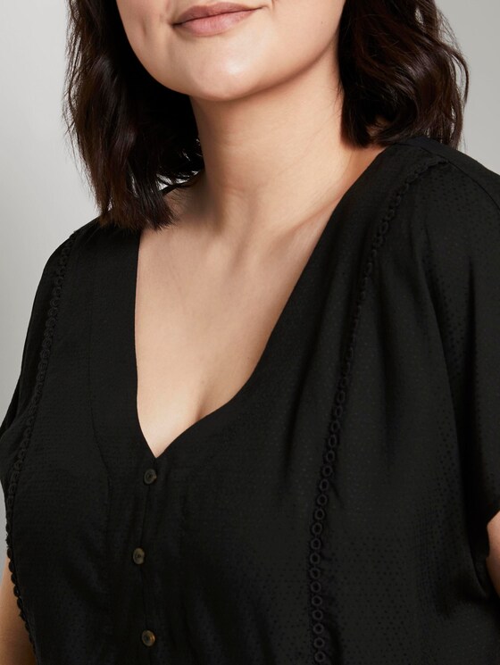 Fließende Bluse mit Quasten-Details - Frauen - Deep Black Fließende Bluse mit Quasten-Details - Frauen - Deep Black - 9 - My True Me