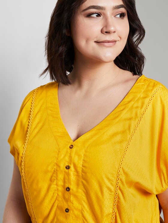 Flowing blouse with tassel details - Women - deep golden yellow Flowing blouse with tassel details - Women - deep golden yellow - 9 - My True Me