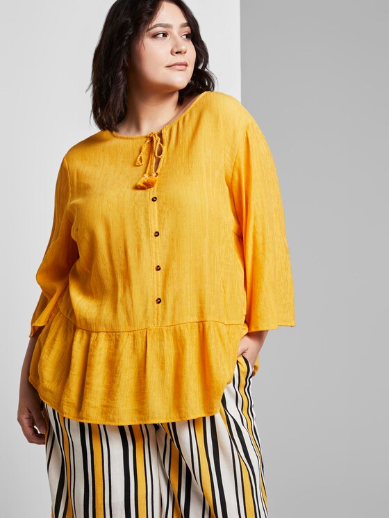 Sommerliche Tunika mit Quasten-Details - Frauen - deep golden yellow Sommerliche Tunika mit Quasten-Details - Frauen - deep golden yellow - 5 - My True Me
