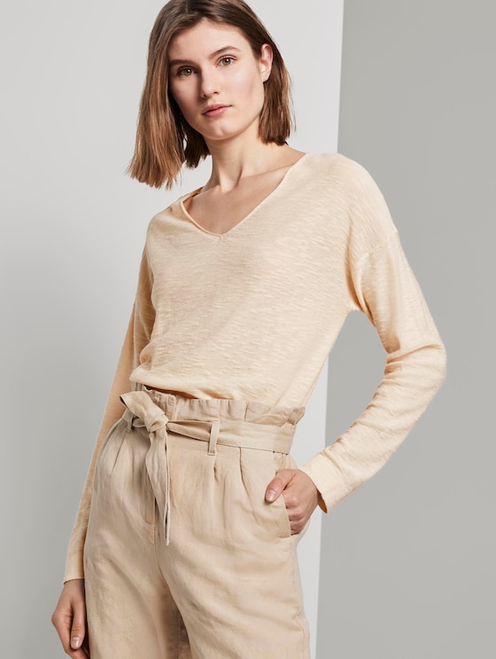 Pullover mit Seitenschlitzen - Frauen - soft vanilla Pullover mit Seitenschlitzen - Frauen - soft vanilla - 5 - TOM TAILOR