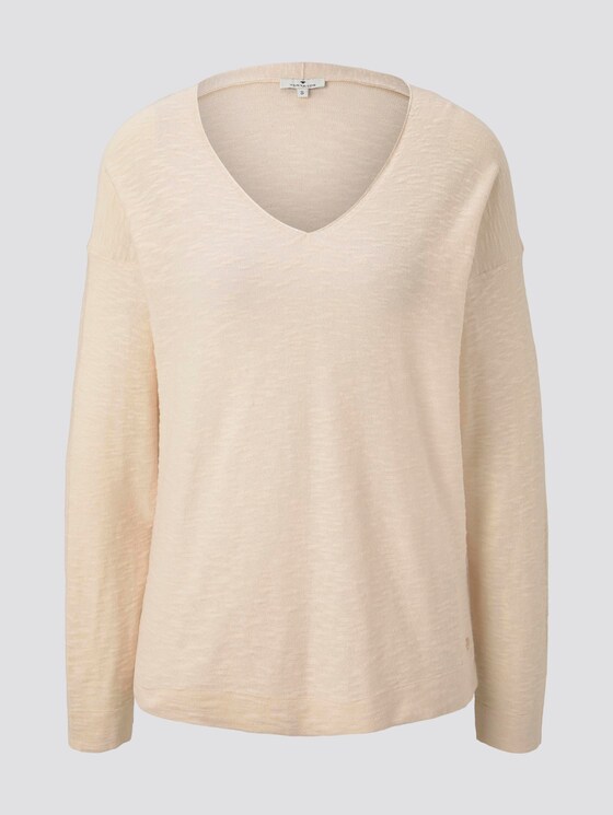 Pullover mit Seitenschlitzen - Frauen - soft vanilla Pullover mit Seitenschlitzen - Frauen - soft vanilla - 7 - TOM TAILOR