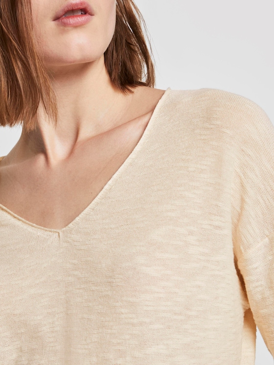 Pullover mit Seitenschlitzen - Frauen - soft vanilla Pullover mit Seitenschlitzen - Frauen - soft vanilla - 9 - TOM TAILOR