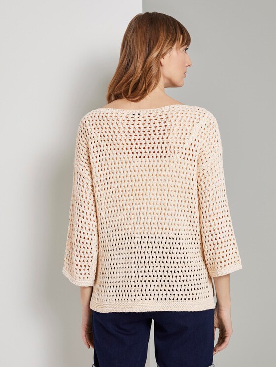 Ajour-Pullover mit Lochmusterung - Frauen - soft vanilla Ajour-Pullover mit Lochmusterung - Frauen - soft vanilla - 2 - TOM TAILOR