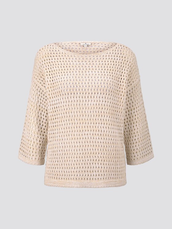 Ajour-Pullover mit Lochmusterung - Frauen - soft vanilla Ajour-Pullover mit Lochmusterung - Frauen - soft vanilla - 7 - TOM TAILOR