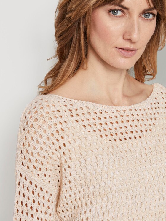 Ajour-Pullover mit Lochmusterung - Frauen - soft vanilla Ajour-Pullover mit Lochmusterung - Frauen - soft vanilla - 9 - TOM TAILOR