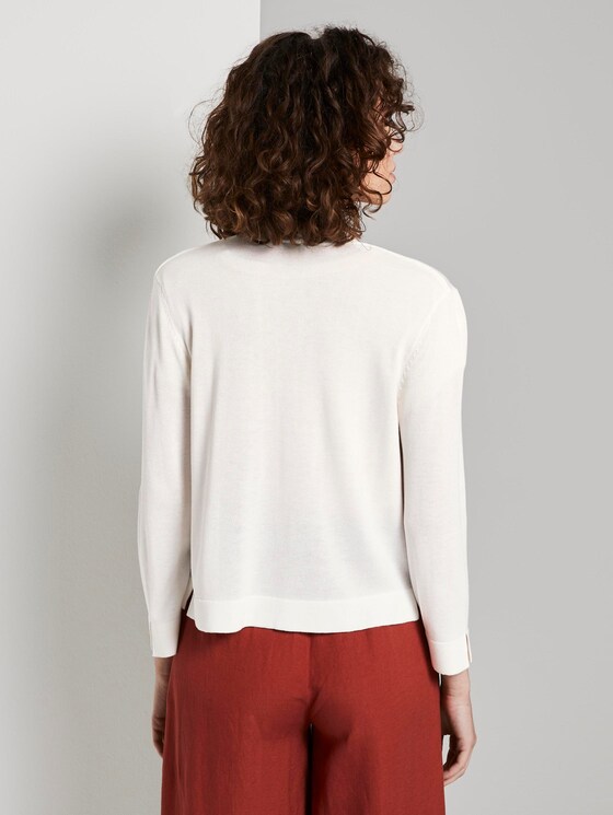 Strick-Bolero mit Seitenschlitzen - Frauen - Whisper White Strick-Bolero mit Seitenschlitzen - Frauen - Whisper White - 2 - TOM TAILOR