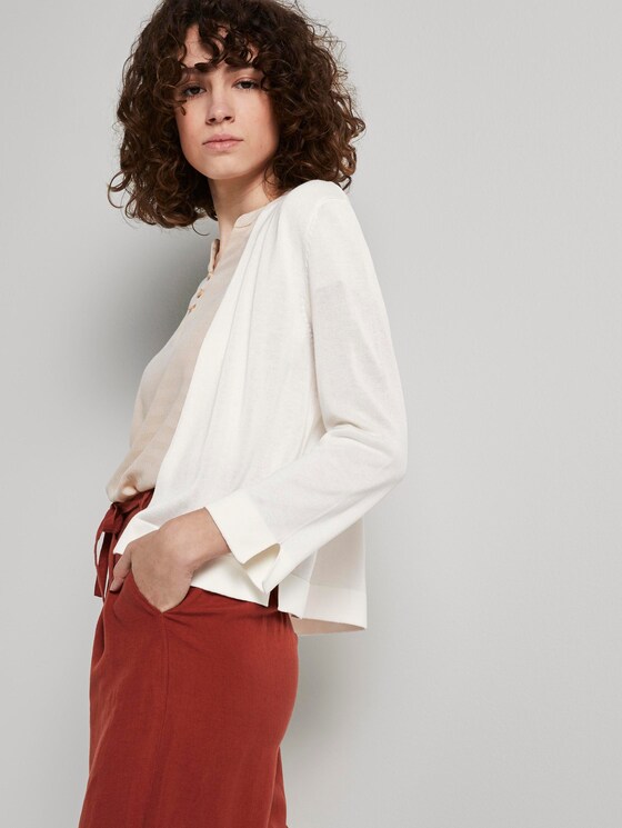 Strick-Bolero mit Seitenschlitzen - Frauen - Whisper White Strick-Bolero mit Seitenschlitzen - Frauen - Whisper White - 5 - TOM TAILOR