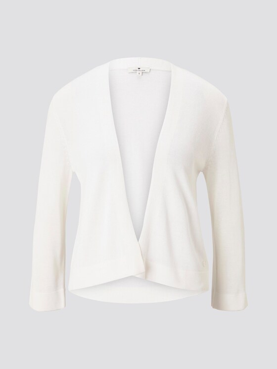 Strick-Bolero mit Seitenschlitzen - Frauen - Whisper White Strick-Bolero mit Seitenschlitzen - Frauen - Whisper White - 7 - TOM TAILOR