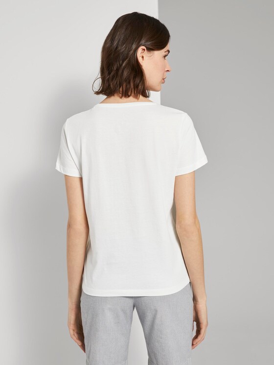 T-shirt with artwork - Women - Dove White T-shirt with artwork - Women - Dove White - 2 - TOM TAILOR