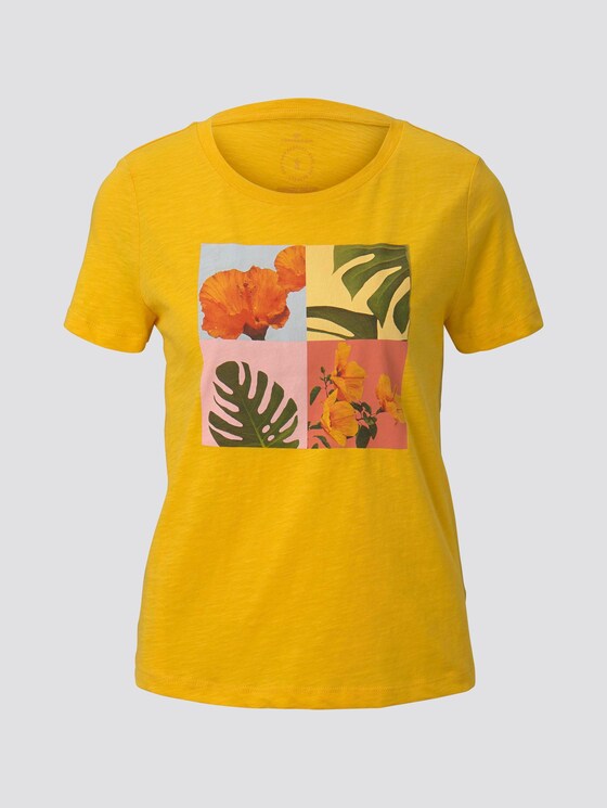 T-Shirt with a collage print - Women - deep golden yellow T-Shirt with a collage print - Women - deep golden yellow - 7 - TOM TAILOR