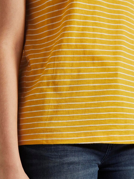 T-Shirt mit Brusttasche - Frauen - yellow offwhite stripe T-Shirt mit Brusttasche - Frauen - yellow offwhite stripe - 10 - TOM TAILOR