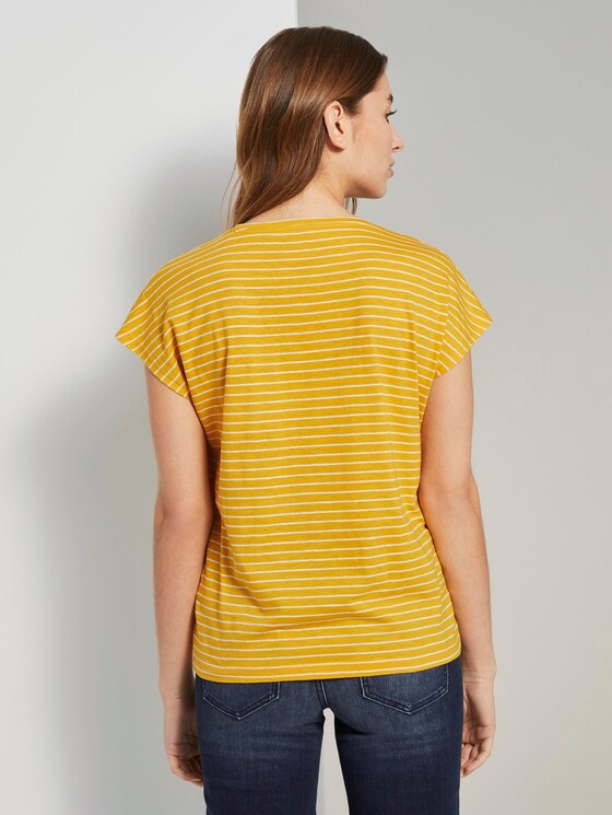 T-Shirt mit Brusttasche - Frauen - yellow offwhite stripe T-Shirt mit Brusttasche - Frauen - yellow offwhite stripe - 2 - TOM TAILOR