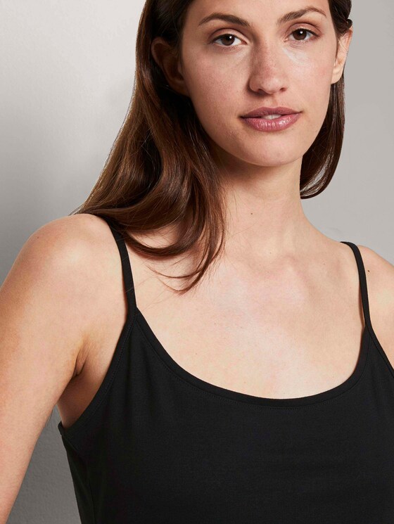 Basic Top mit Spaghettiträgern - Frauen - Deep Black Basic Top mit Spaghettiträgern - Frauen - Deep Black - 9 - TOM TAILOR