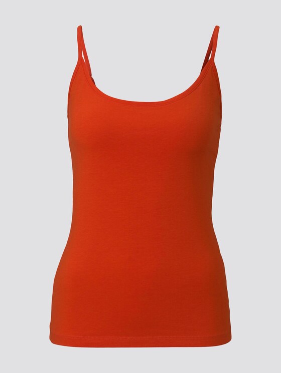 Basic Top mit Spaghettiträgern - Frauen - strong flame orange Basic Top mit Spaghettiträgern - Frauen - strong flame orange - 7 - TOM TAILOR