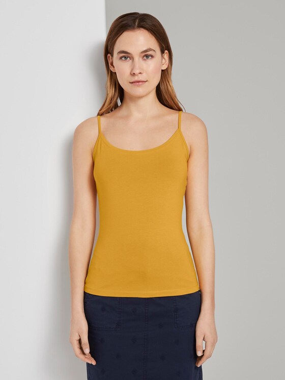 Basic Top mit Spaghettiträgern - Frauen - deep golden yellow Basic Top mit Spaghettiträgern - Frauen - deep golden yellow - 1 - TOM TAILOR