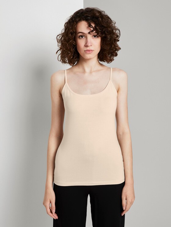 Basic Top mit Spaghettiträgern - Frauen - soft vanilla Basic Top mit Spaghettiträgern - Frauen - soft vanilla - 1 - TOM TAILOR