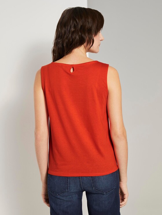 Top mit Knotendetail - Frauen - strong flame orange Top mit Knotendetail - Frauen - strong flame orange - 2 - TOM TAILOR