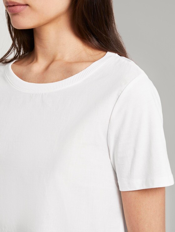 T-Shirt mit Lochstickerei - Frauen - Whisper White T-Shirt mit Lochstickerei - Frauen - Whisper White - 9 - TOM TAILOR