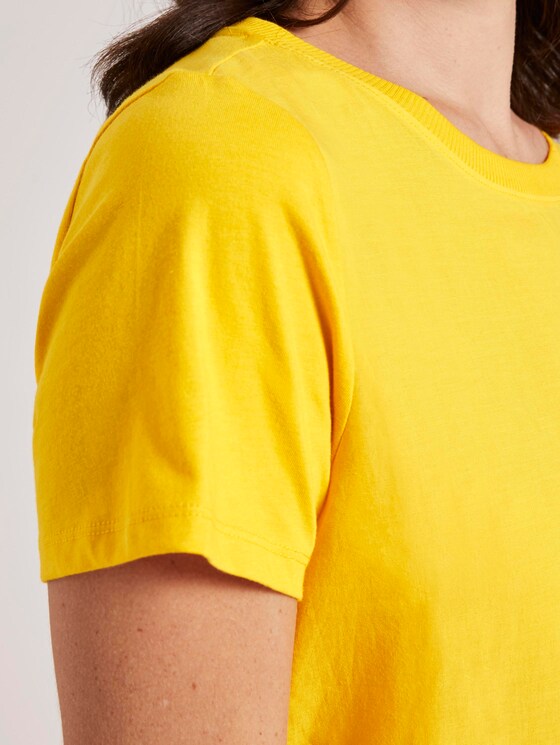 T-Shirt mit Lochstickerei - Frauen - deep golden yellow T-Shirt mit Lochstickerei - Frauen - deep golden yellow - 9 - TOM TAILOR
