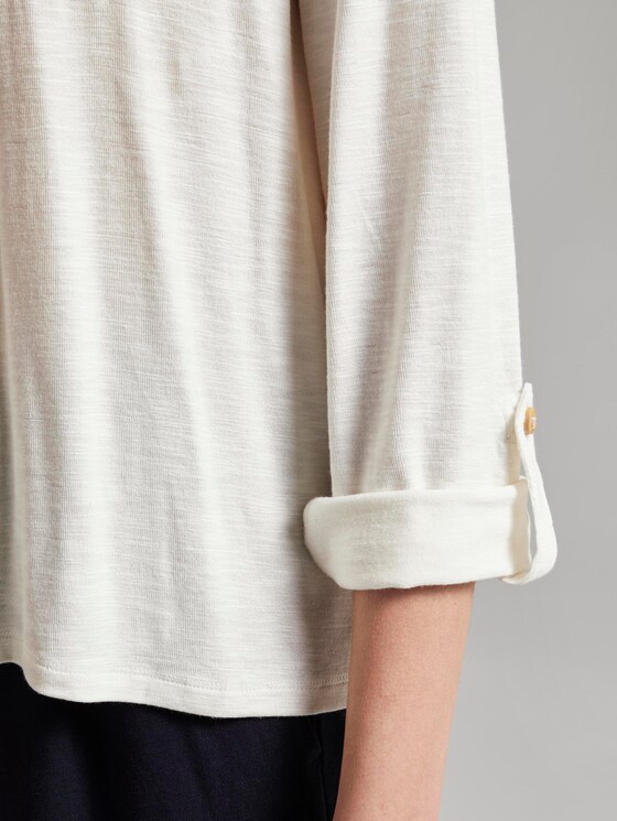 Shirt-Cardigan mit gerafften Ärmeln - Frauen - Whisper White Shirt-Cardigan mit gerafften Ärmeln - Frauen - Whisper White - 10 - TOM TAILOR