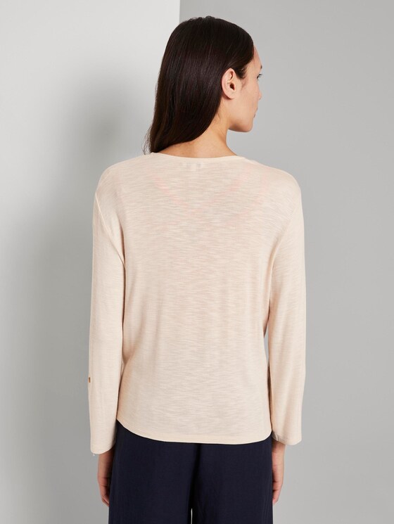 Shirt-Cardigan mit gerafften Ärmeln - Frauen - soft vanilla Shirt-Cardigan mit gerafften Ärmeln - Frauen - soft vanilla - 2 - TOM TAILOR