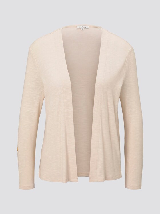 Shirt-Cardigan mit gerafften Ärmeln - Frauen - soft vanilla Shirt-Cardigan mit gerafften Ärmeln - Frauen - soft vanilla - 7 - TOM TAILOR
