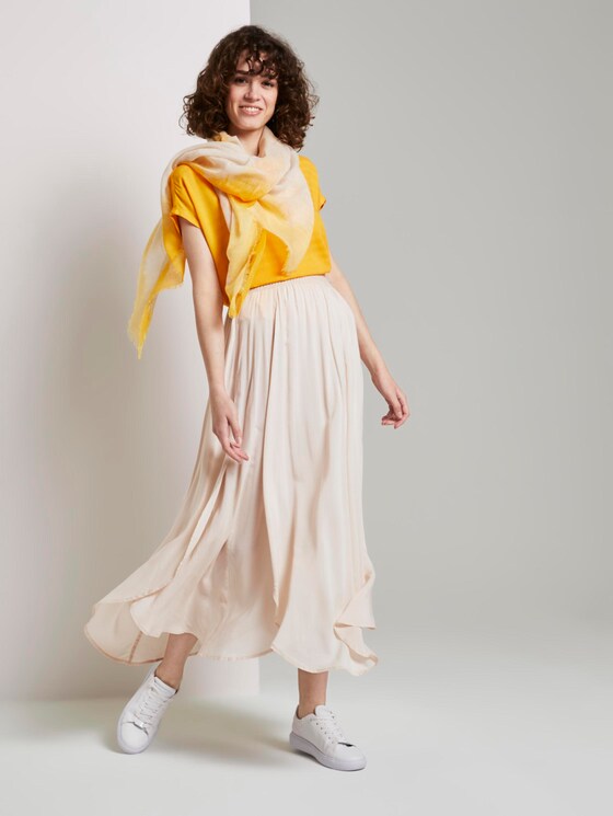 T-Shirt mit Henley-Ausschnitt im Materialmix - Frauen - deep golden yellow T-Shirt mit Henley-Ausschnitt im Materialmix - Frauen - deep golden yellow - 3 - TOM TAILOR