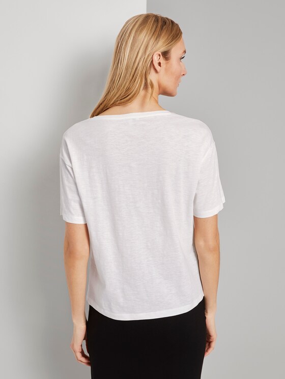 Lockeres T-Shirt mit Print - Frauen - Whisper White Lockeres T-Shirt mit Print - Frauen - Whisper White - 2 - TOM TAILOR