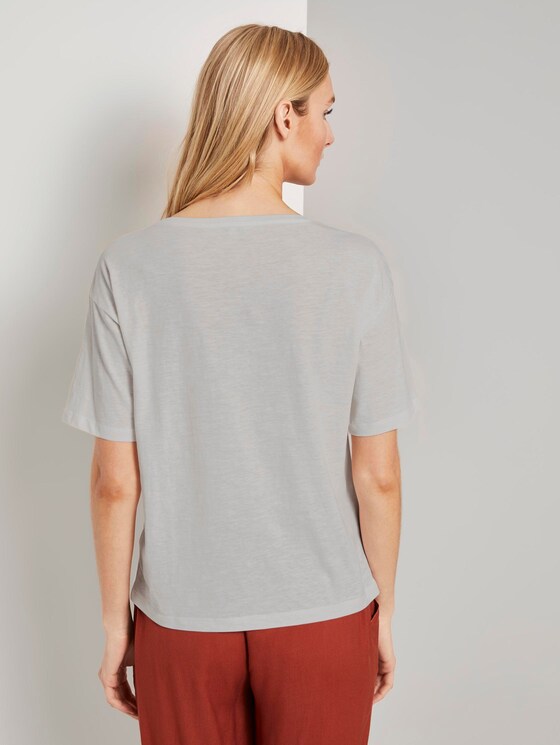 Lockeres T-Shirt mit Print - Frauen - Dove White Lockeres T-Shirt mit Print - Frauen - Dove White - 2 - TOM TAILOR