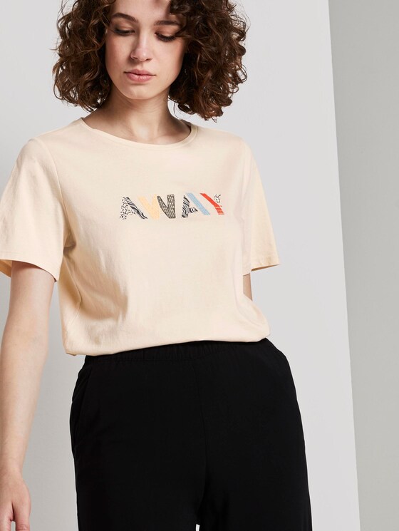 T-Shirt mit Schriftprint - Frauen - soft vanilla T-Shirt mit Schriftprint - Frauen - soft vanilla - 5 - TOM TAILOR