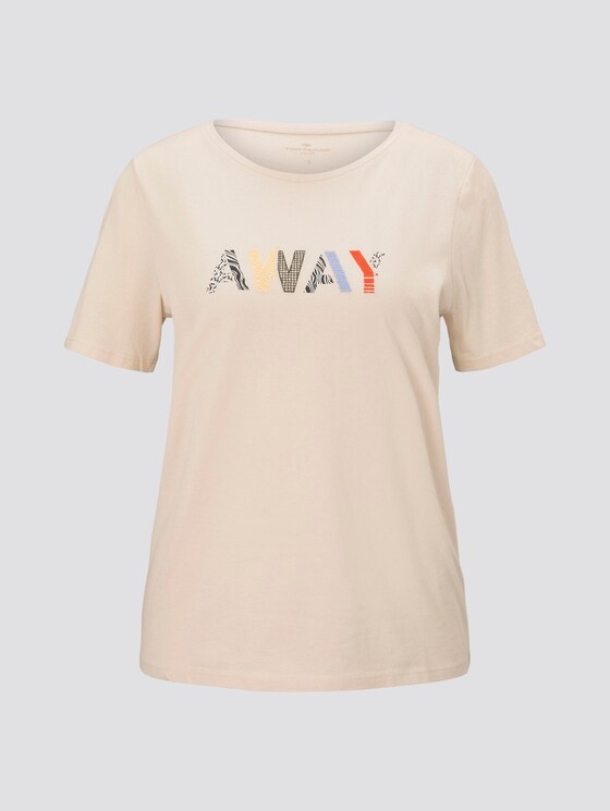 T-Shirt mit Schriftprint - Frauen - soft vanilla T-Shirt mit Schriftprint - Frauen - soft vanilla - 7 - TOM TAILOR