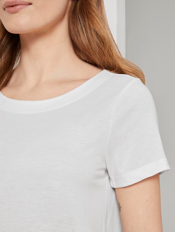 T-Shirt mit Ringdetail am Rücken - Frauen - Whisper White T-Shirt mit Ringdetail am Rücken - Frauen - Whisper White - 10 - TOM TAILOR