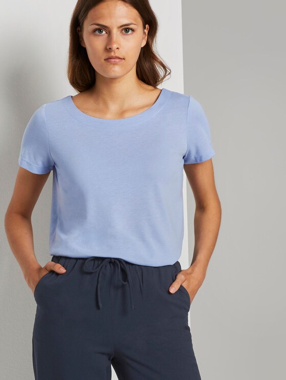 T-Shirt mit Ringdetail am Rücken - Frauen - Parisienne Blue T-Shirt mit Ringdetail am Rücken - Frauen - Parisienne Blue - 5 - TOM TAILOR