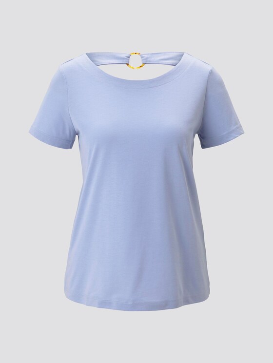 T-Shirt mit Ringdetail am Rücken - Frauen - Parisienne Blue T-Shirt mit Ringdetail am Rücken - Frauen - Parisienne Blue - 7 - TOM TAILOR
