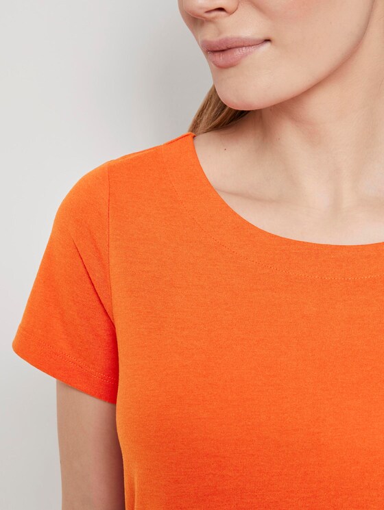 T-Shirt mit Ringdetail am Rücken - Frauen - strong flame orange T-Shirt mit Ringdetail am Rücken - Frauen - strong flame orange - 9 - TOM TAILOR