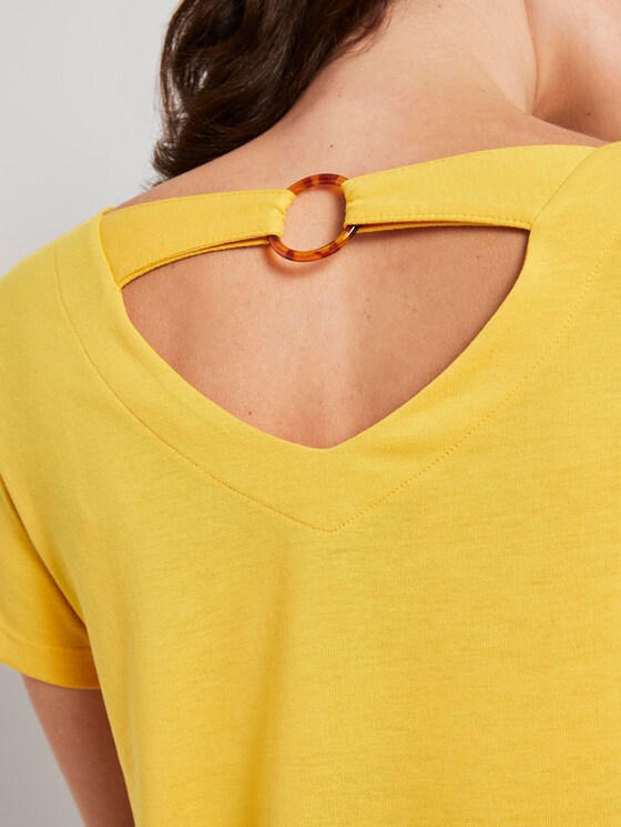 T-Shirt mit Ringdetail am Rücken - Frauen - deep golden yellow T-Shirt mit Ringdetail am Rücken - Frauen - deep golden yellow - 10 - TOM TAILOR