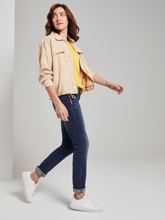 T-Shirt mit Ringdetail am Rücken - Frauen - deep golden yellow T-Shirt mit Ringdetail am Rücken - Frauen - deep golden yellow - 3 - TOM TAILOR
