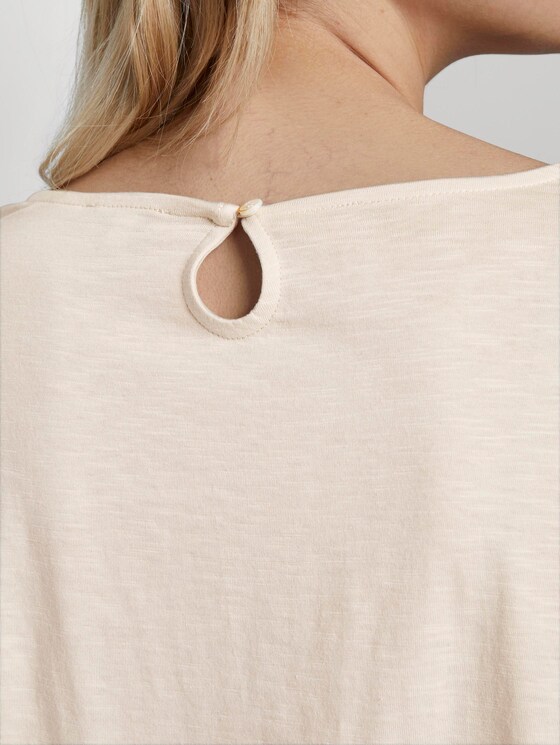 T-shirt with smocking details on the waistband - Women - soft vanilla T-shirt with smocking details on the waistband - Women - soft vanilla - 9 - TOM TAILOR