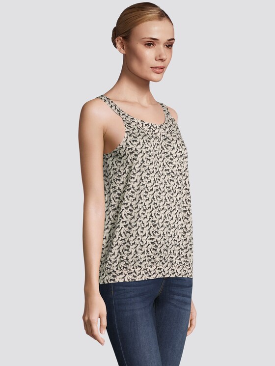 Gemustertes Top mit Neckholder-Kragen - Frauen - vanilla monkey small design Gemustertes Top mit Neckholder-Kragen - Frauen - vanilla monkey small design - 5 - TOM TAILOR