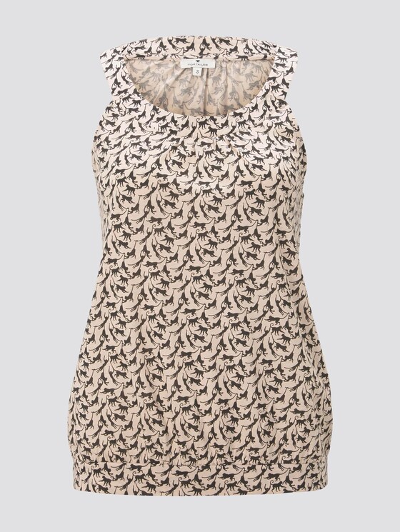 Gemustertes Top mit Neckholder-Kragen - Frauen - vanilla monkey small design Gemustertes Top mit Neckholder-Kragen - Frauen - vanilla monkey small design - 7 - TOM TAILOR