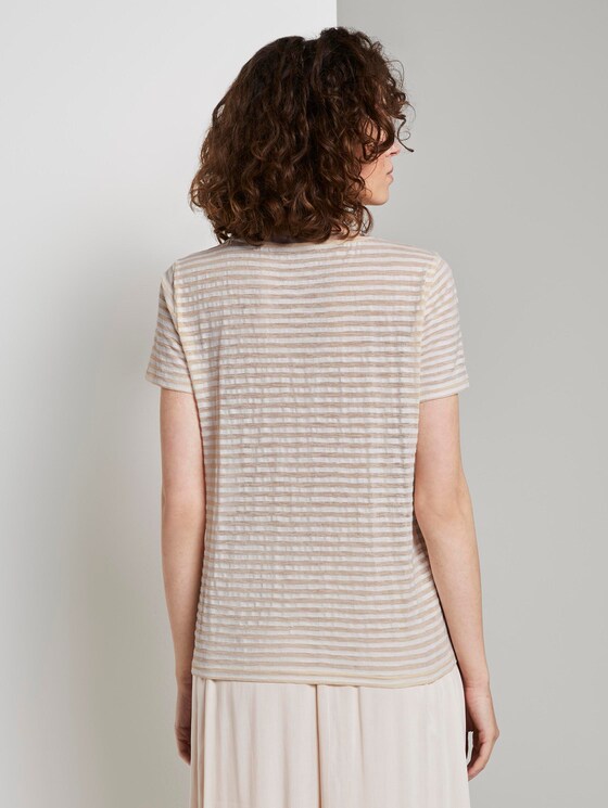 Gestreiftes T-Shirt - Frauen - vanilla offwhite stripes Gestreiftes T-Shirt - Frauen - vanilla offwhite stripes - 2 - TOM TAILOR
