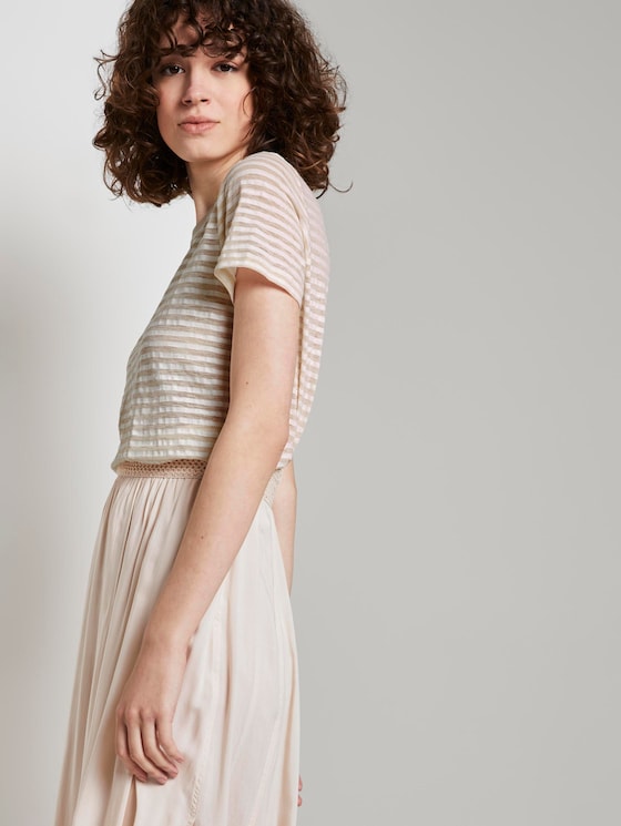 Gestreiftes T-Shirt - Frauen - vanilla offwhite stripes Gestreiftes T-Shirt - Frauen - vanilla offwhite stripes - 5 - TOM TAILOR