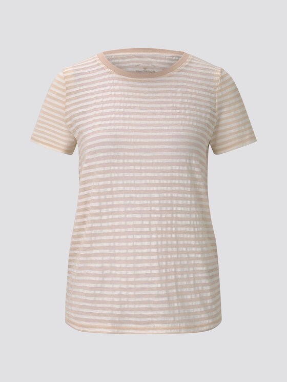 Gestreiftes T-Shirt - Frauen - vanilla offwhite stripes Gestreiftes T-Shirt - Frauen - vanilla offwhite stripes - 7 - TOM TAILOR