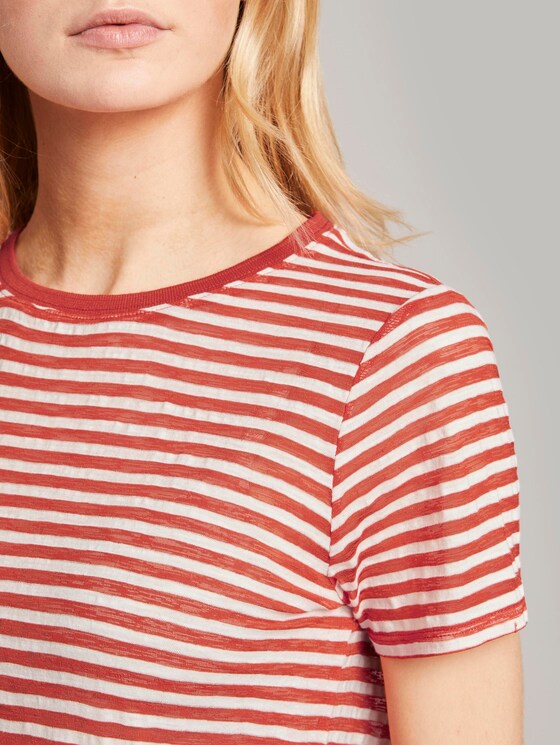 Gestreiftes T-Shirt - Frauen - orange offwhite stripes Gestreiftes T-Shirt - Frauen - orange offwhite stripes - 9 - TOM TAILOR