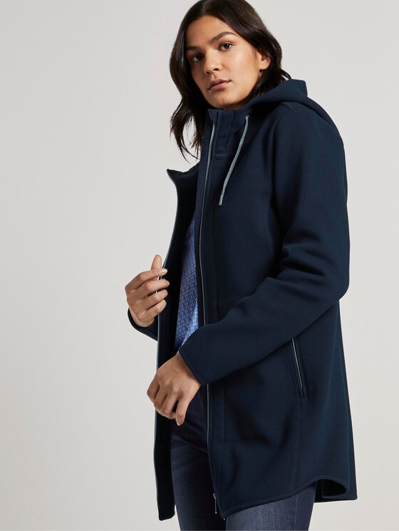 Sweatjacke mit Kapuze - Frauen - Sky Captain Blue Sweatjacke mit Kapuze - Frauen - Sky Captain Blue - 5 - TOM TAILOR